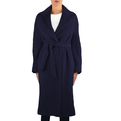 Max Mara Maxmara Coat Slingshot In Blu Marine