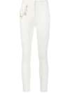 Elisabetta Franchi Chain Detail Skinny Jeans In White