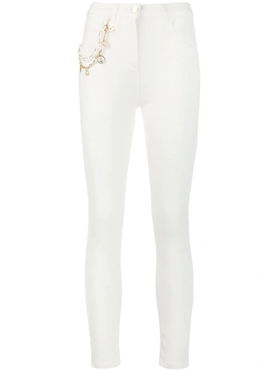 Elisabetta Franchi Chain Detail Skinny Jeans In White