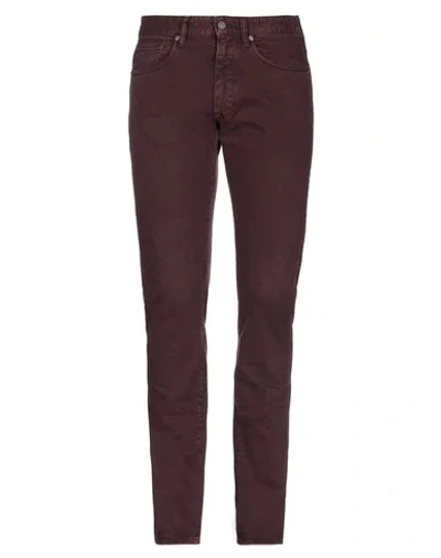 Incotex Jeans In Maroon