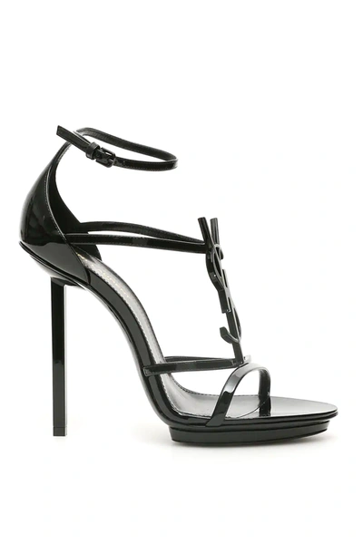 Saint Laurent Tribute Sandals In Black