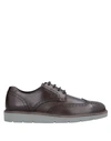 Hogan Lace-up Shoes In Dark Brown
