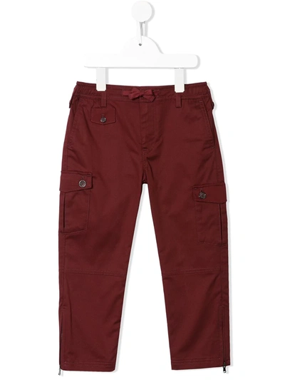 Dolce & Gabbana Kids' Straight-leg Cargo Trousers In Blue