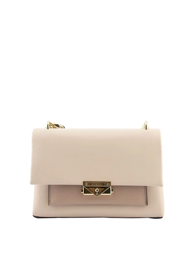 Michael Kors Cece Medium Leather Bag In Soft Pink And Fawn