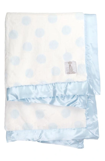 Little Giraffe Luxe™ Dream Dot Faux Fur Baby Blanket In Blue