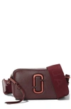 The Marc Jacobs Snapshot Leather Crossbody Bag In Wine