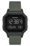 Nixon Siren Digital Watch, 36mm In Fatigue/ Black