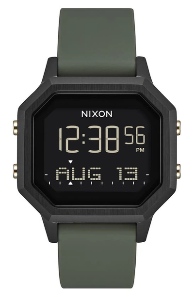 Nixon Siren Digital Watch, 36mm In Fatigue/ Black