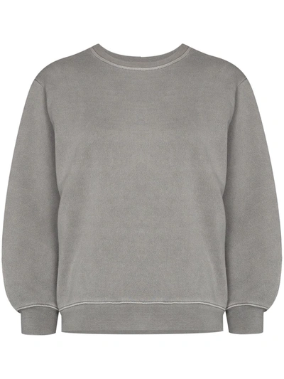 Agolde Thora Organic Cotton Sweatshirt In Zinc