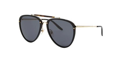 Gucci Grey Aviator Mens Sunglasses Gg0672s-001 58
