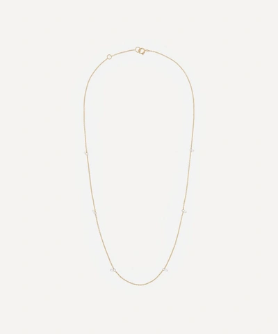 Atelier Vm 18ct Gold Filo Di Luce Six Diamond Necklace
