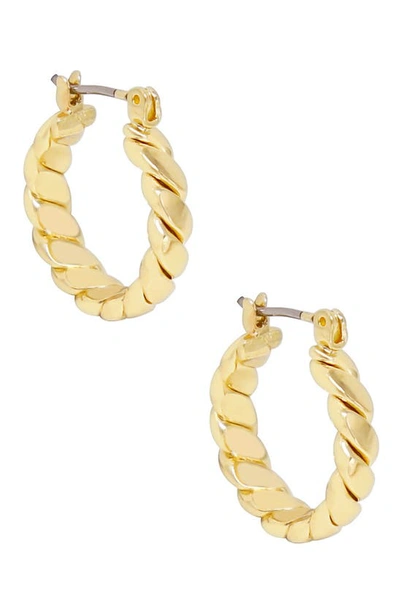 Ettika Textured Huggie Hoop Earrings In Gold