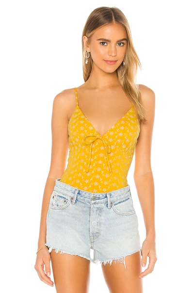 Tularosa Alia Bodysuit In Golden Yellow