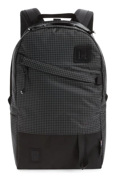 Topo Designs Topo Men's Designs Daypack Backpack In Black/ White Ripstop