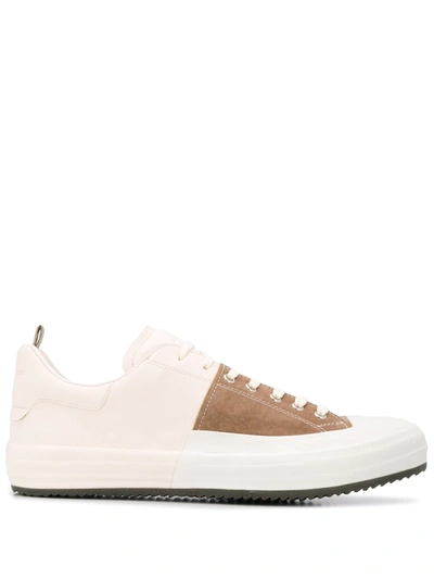 Officine Creative Oliver Suede Panelled Sneakers In Neutrals