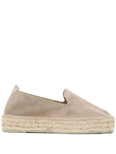 Manebi Flat Platform Espadrilles In Neutrals