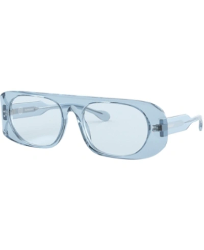 Burberry Be4322 Transparent Azure Sunglasses In Transparent Azure/azure