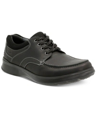 Clarks Cotrell Edge Mens Leather Moc Toe Oxfords In Black