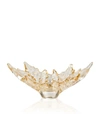 Lalique Champs-elysees Small Crystal Bowl, Gold Luster