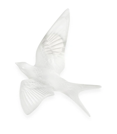 Lalique Crystal Hirondelles Swallow Wall Sculpture