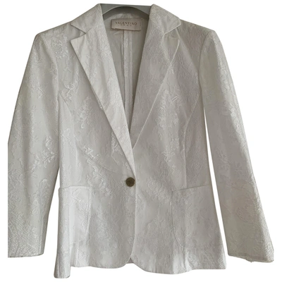 Pre-owned Valentino White Viscose Jacket