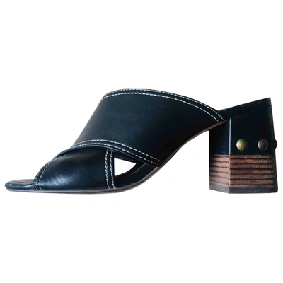 Pre-owned See By Chloé Leather Sandals In Black