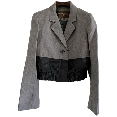 Pre-owned Louis Vuitton Wool Short Vest In Grey