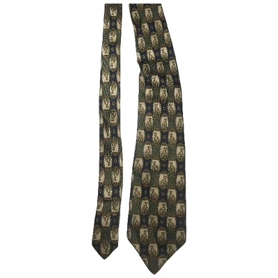 Pre-owned Nina Ricci Silk Tie In Khaki