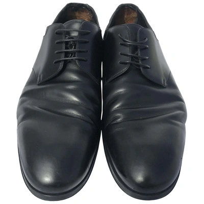 Pre-owned Louis Vuitton Leather Lace Ups In Black