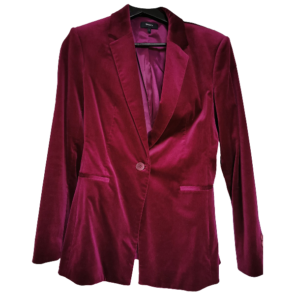 Preowned Theory Pink Velvet Jacket ModeSens
