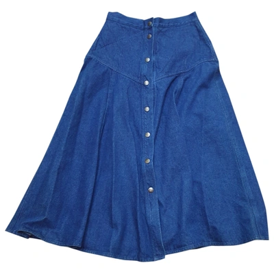 Pre-owned Iceberg Maxi Skirt In Blue