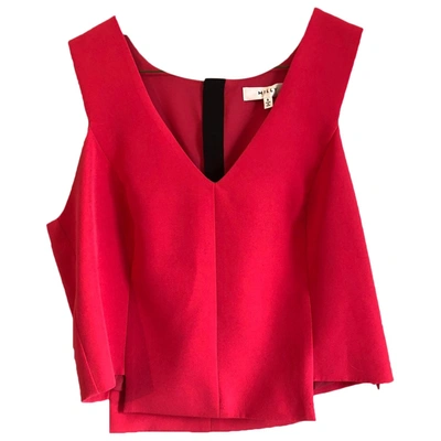 Pre-owned Milly Red Polyester Top