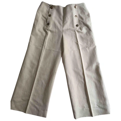 Pre-owned Sonia Rykiel Linen Short Pants In Beige