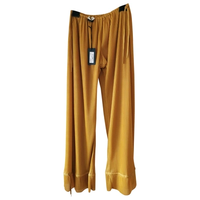 Pre-owned Mulberry Large Trousers In Yellow