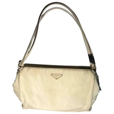 Pre-owned Prada Tessuto Handbag In Beige