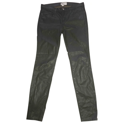 Pre-owned Current Elliott Slim Jeans In Khaki