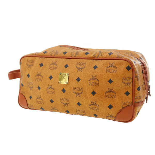 mcm leather clutch