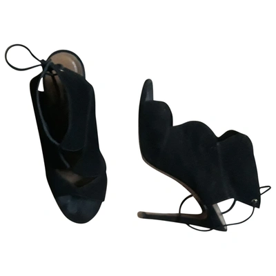 Pre-owned Aquazzura Sandals In Black