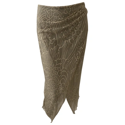 Pre-owned Giorgio Armani Mid-length Skirt In Khaki