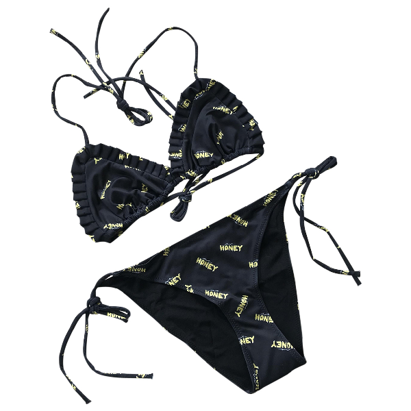 Pre-Owned Ganni Spring Summer 2020 Black Swimwear | ModeSens