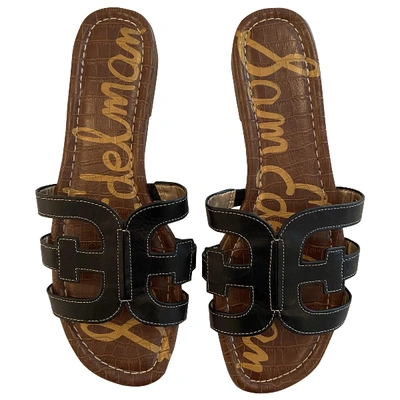 Pre-owned Sam Edelman Black Leather Sandals