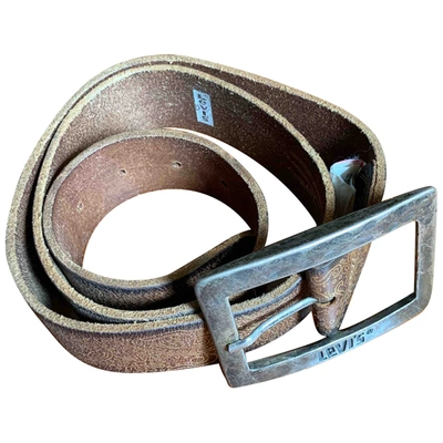 Pre-owned Levi's Leather Belt In Brown