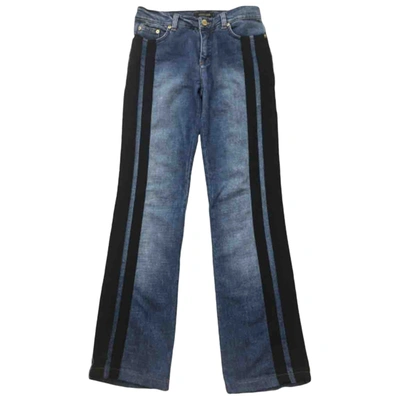 Pre-owned Roberto Cavalli Blue Cotton Jeans