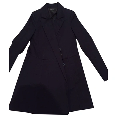 Pre-owned Patrizia Pepe Trench Coat In Blue