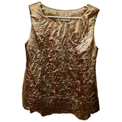 Pre-owned Altea Silk Blouse In Gold