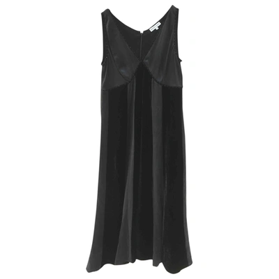 Pre-owned Gerard Darel Silk Mid-length Dress In Black