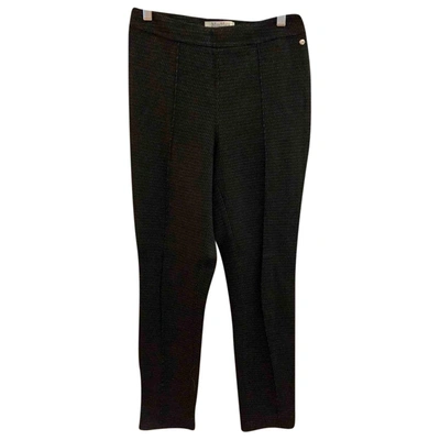 Pre-owned Max Mara Straight Trousers In Black