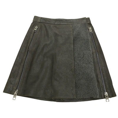 Pre-owned Allsaints Mini Skirt In Brown