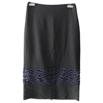 Pre-owned Msgm Mid-length Skirt In Black