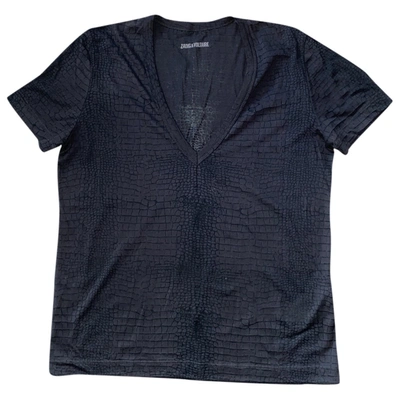 Pre-owned Zadig & Voltaire Anthracite Polyester Top